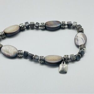 Chaps Women's Bracelet with Silver and Gray Accents